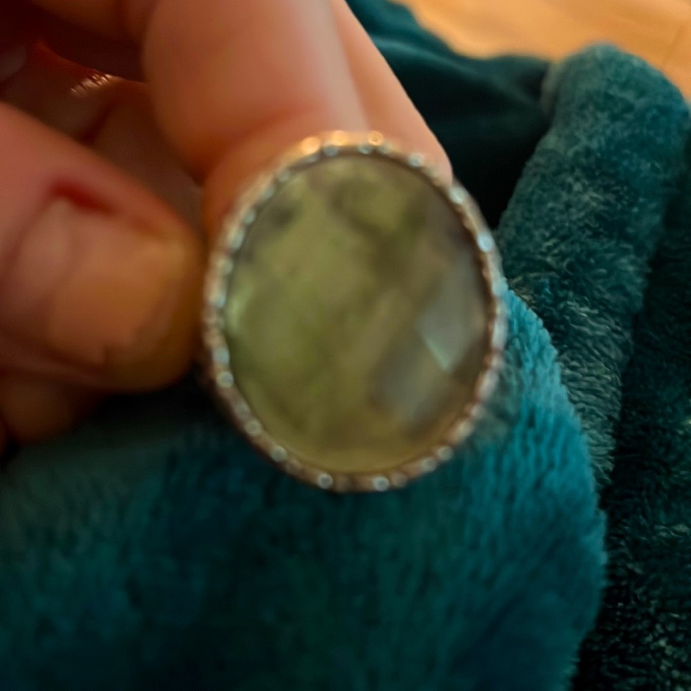 Lucky Brand NWT Green Gemstone Ring Size 7